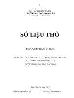 nghiên cứu một số đặc điểm tái sinh tự nhiên của cây dẻ gai ấn độ (castanopsis indica a.d.c.) tại huyện lục nam tỉnh bắc giang