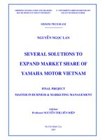Several solutions to expand market share of Yamaha motor Vietnam