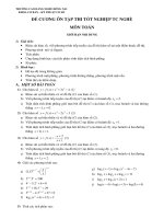 đề cương ôn thi tốt nghiệp môn toán