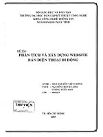 phân tích và xây dựng website bán điện thoại di động - nguyễn việt cường