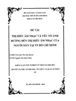 Thị hiếu âm nhạc và yếu tố ảnh hưởng đến thị hiếu âm nhạc của người dân tại thành phố Hồ Chí Minh