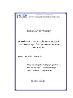 Khóa luận kế toán tiêu thụ và xác định kết quả kinh doanh tại công ty Cổ phần cơ khí Ngân Hàng