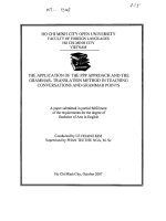 The application of the PPP approach and the grammar translation method in teaching conversations and grammar points