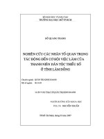 Nghiên cứu các nhân tố quan trọng tác động đến cơ hội việc làm của thanh niên dân tộc thiểu số ở tỉnh Lâm Đồng