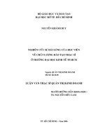 Nghiên cứu sự hài lòng của học viên về chất lượng đào tạo thạc sĩ ở trường Đại học Kinh tế thành phố Hồ Chí Minh