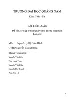Bài tiểu luận  Java lập trình mạng và mô phỏng thuật toán lamport