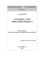 Launching a new sport drink product
