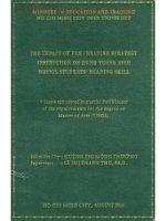 The impact of pre reading strategy instruction on Hung Vuong high school students reading skill