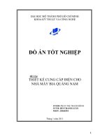 Thiết kế cung cấp điện cho nhà máy bia Quảng Nam