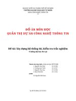 Xây dựng hệ thống thi, kiểm tra trắc nghiệm Trường đại học Đà Lạt