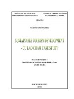 Sustainable tourism development Cu lao Cham case study