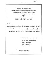 Phân tích tình hình tín dụng trung và dài hạn tại ngân hàng Nông Nghiệp và Phát Triển Nông Thôn Việt Nam chi nhánh Hóc Môn