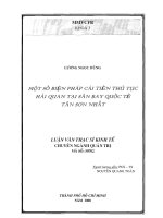 Một số biện pháp cải tiến thủ tục hải quan tại sân bay quốc tế Tân Sơn Nhất