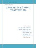 thiết kế game quản lí nông trại trên facebook