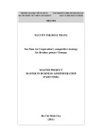 Sao Nam An corporations competitive strategy for Brother printer Vietnam