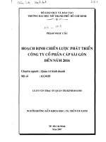 Hoạch định chiến lược phát triển công ty cổ phần cáp Sài Gòn đến năm 2016