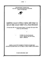 Không gian công cộng đô thị và quan hệ giao tiếp của người dân