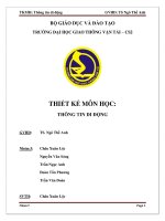 Thiết kế môn học thông tin di động