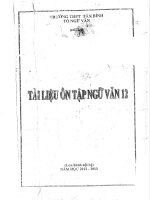 Tài liệu ôn tập ngữ văn 12   thpt tân bình