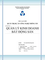 QUẢN LÝ KINH DOANH BẤT ĐỘNG SẢN