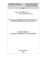 Integrated marketing communications plan 2014 for SaiGonTourist travel service