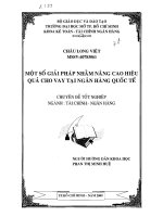 Một số giải pháp nhằm nâng cao hiệu quả cho vay tại ngân hàng quốc tế.