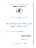 Đánh giá chất lượng nước thải đầu ra của hệ thống xử lý nước thải Johkasou Nhật Bản tại Becamex Tower Thủ Đầu Một
