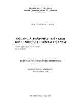 Một số giải pháp phát triển kinh doanh nhượng quyền tại Việt Nam
