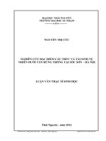 nghiên cứu đặc điểm cấu trúc và tái sinh tự nhiên dưới tán rừng trồng tại sóc sơn - hà nội