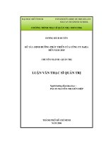 Định hướng phát triển của Công ty FedEx đến năm 2015.