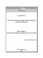 Solutions to enhance the effectiveness of G7mart operations