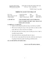 Hoạch định chiến lược marketing cho xí nghiệp chế biến thực phẩm Nam Phong đến năm 2010