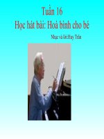 bài giảng âm nhạc 1 bài 26 học hát hòa bình cho bé