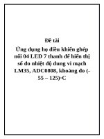 BTL 6.6 VI XỬ LÍ “ Ứng dụng PLC đo, điều khiển và cảnh báo áp suất trên đường ống với giải đo0 ÷ 5