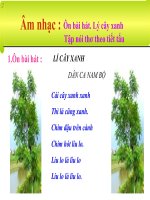 bài giảng âm nhạc 1 bài 9 ôn tập bài hát lí cây xanh. tập nói thơ theo tiết tấu