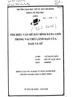 Tìm hiểu vấn đề bất bình đẳng giới trong vai trò lãnh đạo của nam và nữ