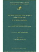 Teaching integrated reading skills to English majors at An Giang university