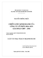 Chiến lược kinh doanh của Công ty cổ phần Hoa Sen giai đoạn 2007 đến 2016