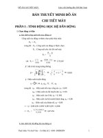 Đồ Án Chi Tiết Máy  HỆ DẪN ĐỘNG Bộ truyền bánh răng thẳng cấp chậm