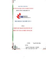 Thiết kế mạch nguồn ổn áp điện áp vào ac điện áp ra dc