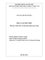 TIỂU LUẬN HẾT MÔN Môn học Phát triển và thực hiện chính sách xã hội ĐỀ BÀI: Báo Tiền phong Điện tử