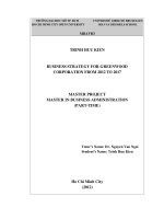 Business strategy for greenwood corporationfrom 2012 to 2017