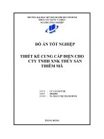 Thiết kế cung cấp điện cho CTY TNHH XNK thủy sản Thiêm Nhã