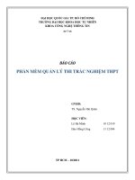 PHẦN MỀM QUẢN LÝ THI TRẮC NGHIỆM THPT