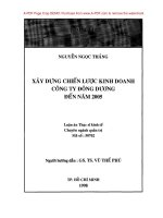 Xây dựng chiến lược kinh doanh Công ty Đông Dương đến năm 2005
