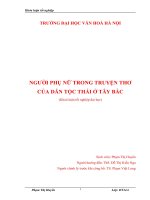 người phụ nữ thái trong truyện thơ của dân tộc thái ở tây bắc