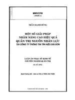Một số giải pháp nhằm nâng cao hiệu quả quản trị nguồn nhân lực tại Cty Thông Tin Tín Hiệu Sài Gòn