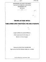 Taking lecture notes Challenges and strategies for HOU student