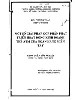 Một số giải pháp góp phần phát triển hoạt động kinh doanh thẻ ATM của ngân hàng miền tây