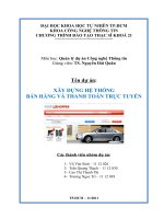 XÂY DỰNG HỆ THỐNG BÁN HÀNG VÀ THANH TOÁN TRỰC TUYẾN